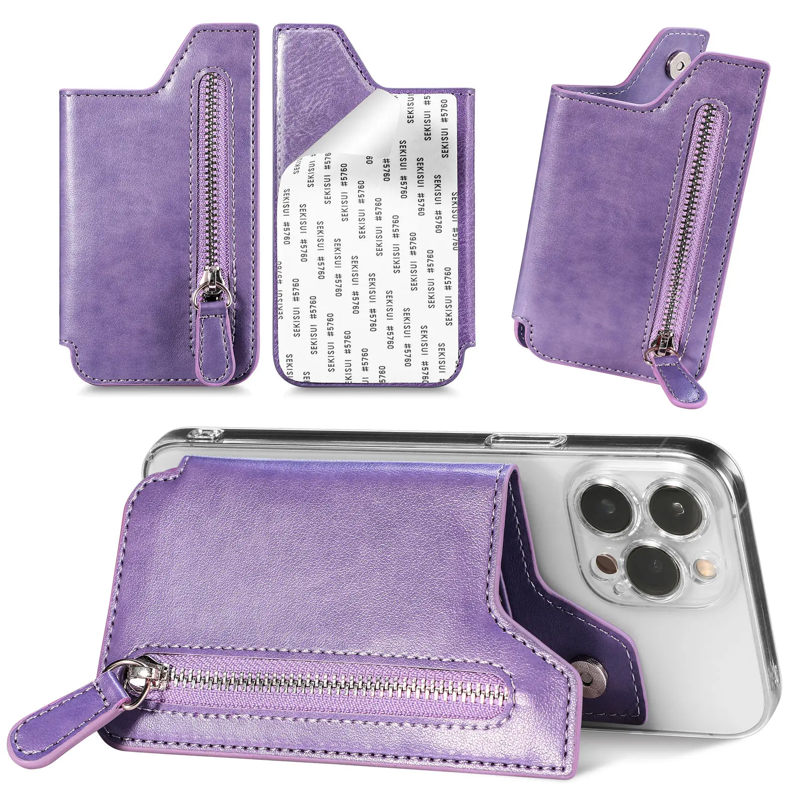 Phone Wallet Combo - Universal Cell Phone Card Slot Holder