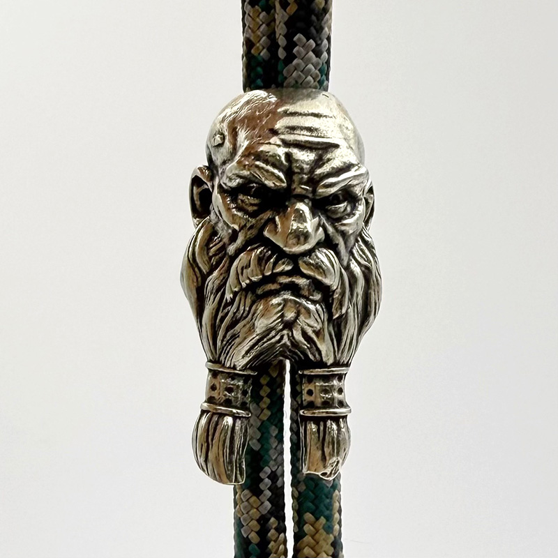 Men Accessories Wrist - Brass Bearded Old Man Knife Beads