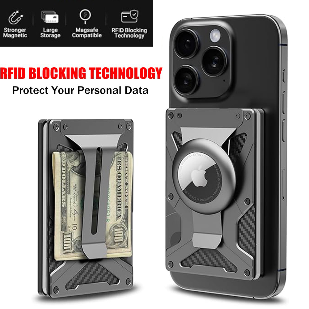 Phone Wallet Combo - Magnetic Phone Wallet Compatible with Apple
