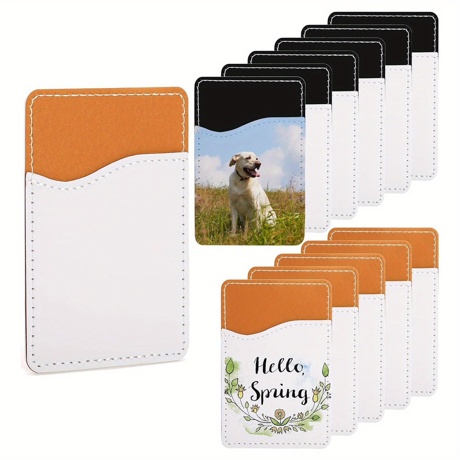 Phone Wallet Combo - 5/10pcs Sublimation Blanks Phone Wallet, PU