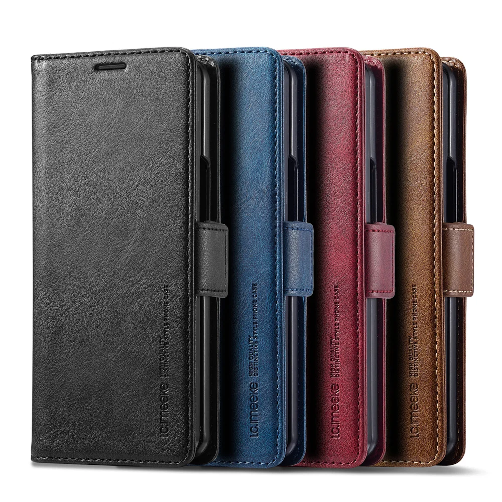 Phone Wallet Combo - Leather Wallet Phone Case For Samsung
