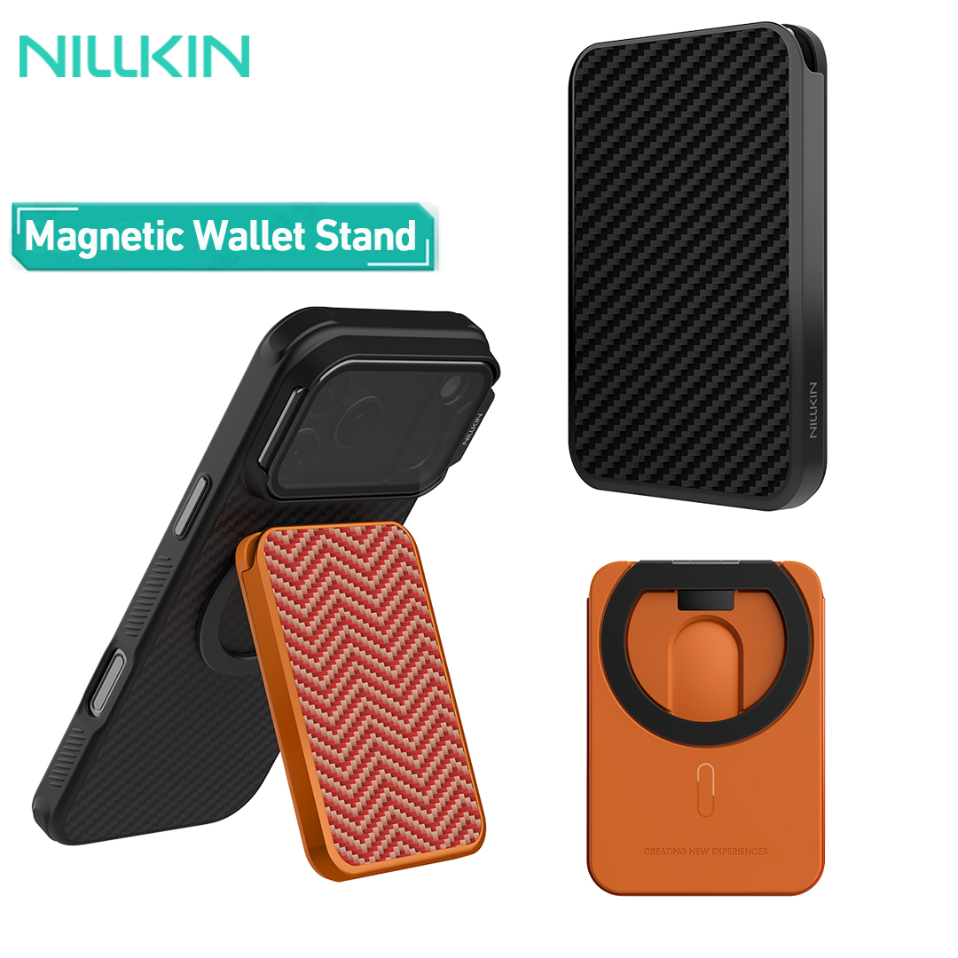 Phone Wallet Combo - Nillkin FiberMate Magnetic Wallet Stand, 3-Card