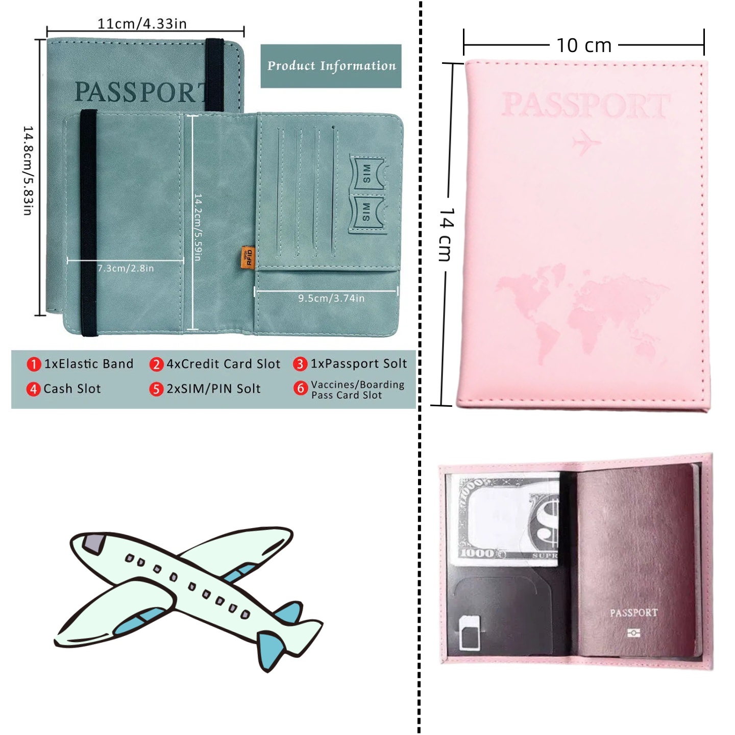 Men'S Accessories Vintage - Vintage RFID Passport Cover for Women