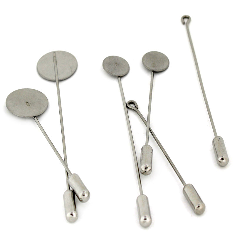 10pcs/Lot 10 15mm Stainless St - Men Accessories Brooch 评论和价格