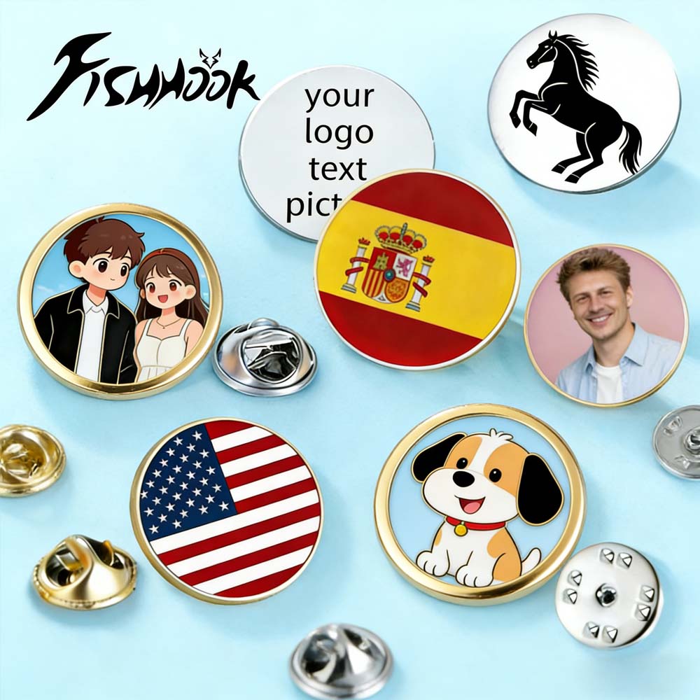 Print Demand Photo Tag Persona - Men Accessories Brooch 评论和价格