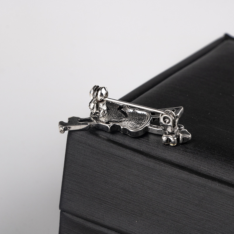 Crystal Violin Brooch Jewelry  - Men'S Accessories Vintage 评论和价格