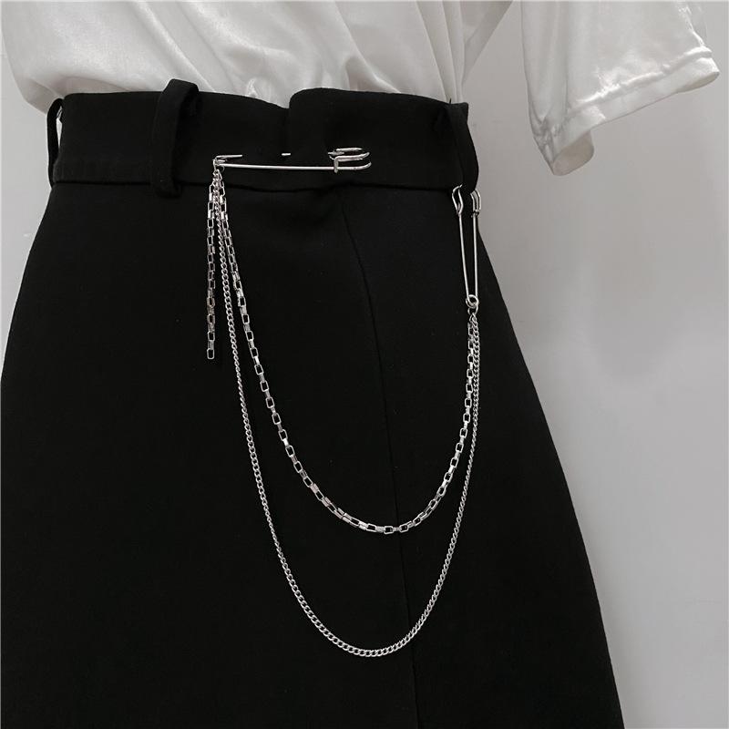 New Punk Double Layered Pants  - Men Accessories Brooch 评论和价格