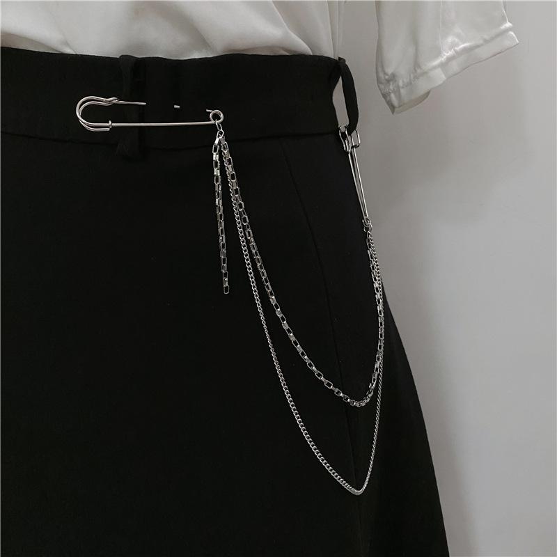 New Punk Double Layered Pants  - Men Accessories Brooch 评论和价格