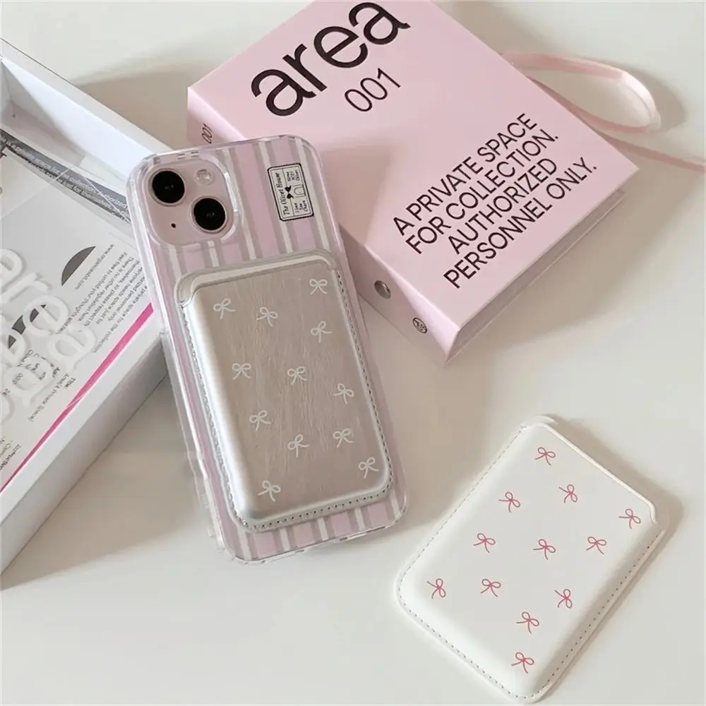 INS Korean Cute Bow For Magsaf - Phone Wallet Combo 评论和价格