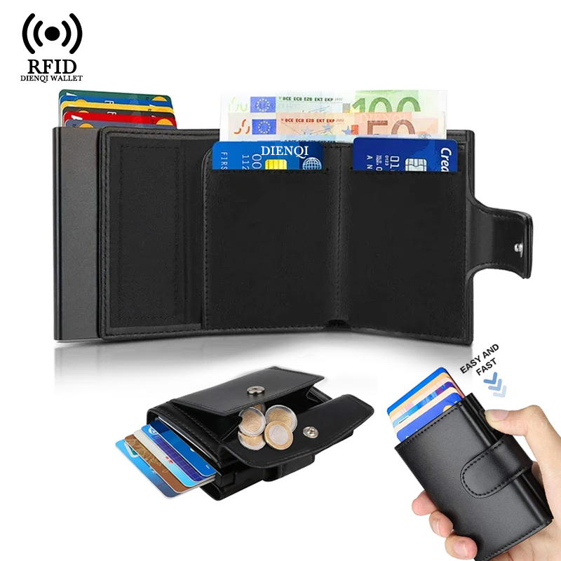 Metal Business Card Case Rfid  - Coin Holder Men 评论和价格