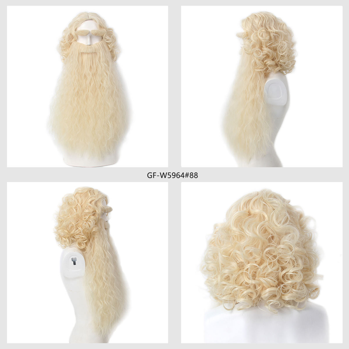 Christmas Santa Claus Hair Wig - Men'S Accessories For Christmas 评论和价格