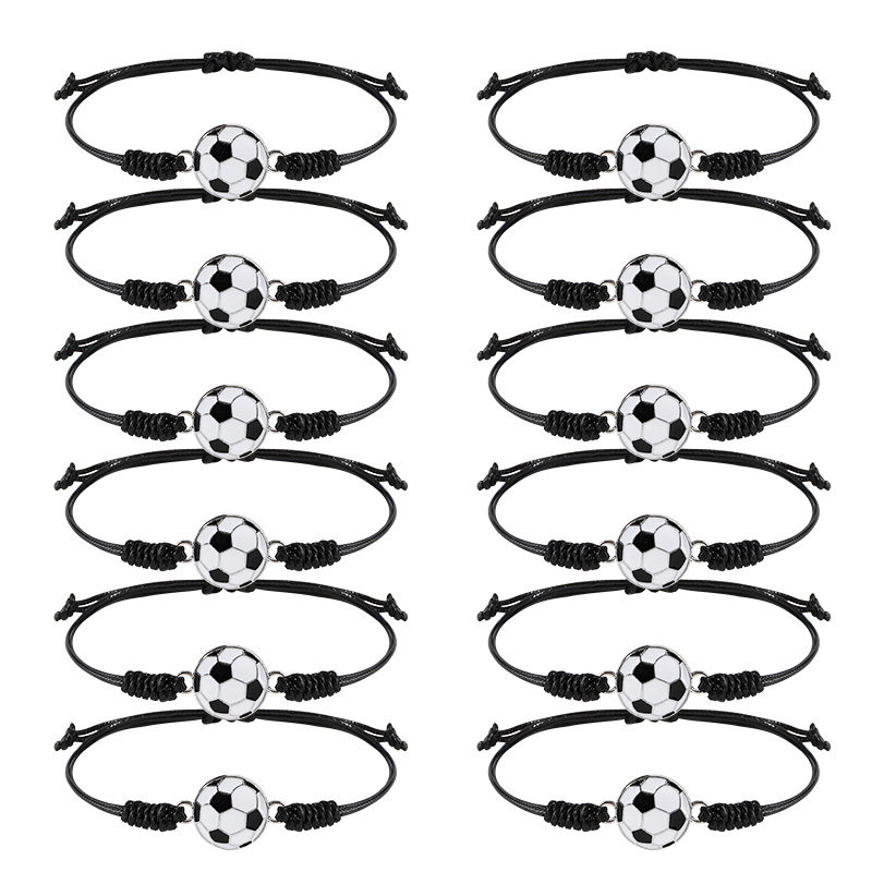 5/10Pcs Hand Woven Football Br - Men Accessories Wrist 评论和价格