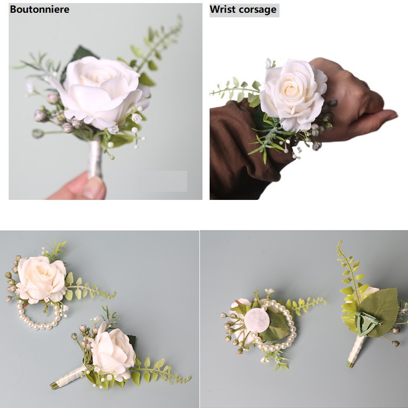 Wedding Suit Corsage Man Flowe - Men Accessories Wrist 评论和价格