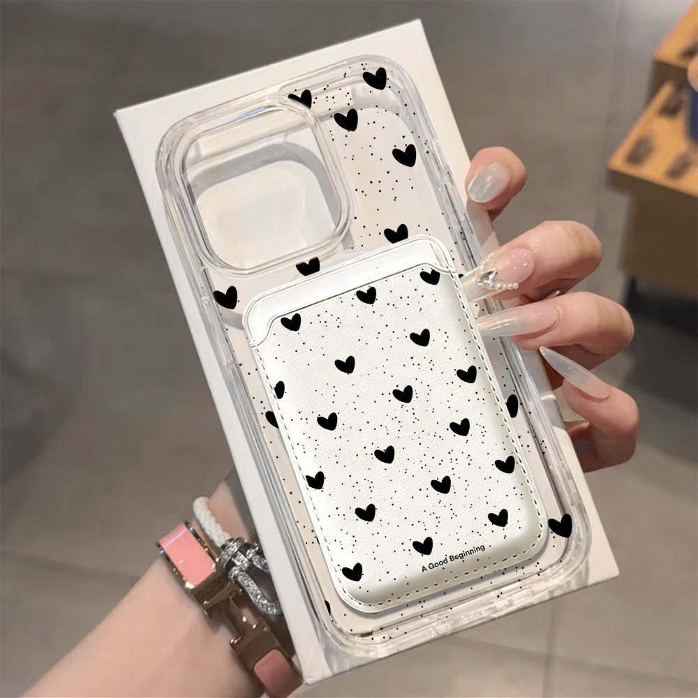 Full screen Polka Dot Heart Fo - Phone Wallet Combo 评论和价格