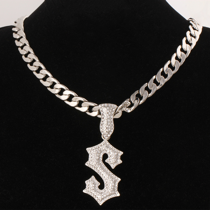 New Letter S Hip Hop Necklace  - Men Accessories Singapore 评论和价格