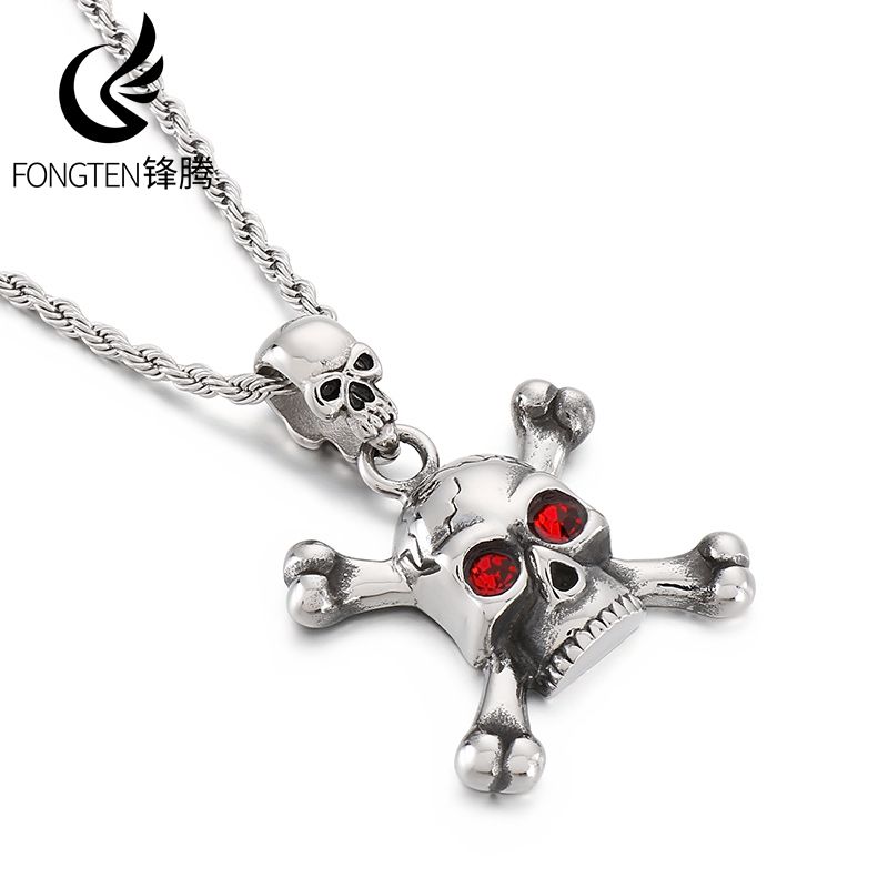 Fongten Stainless Steel Red Ey - Men Accessories Singapore 评论和价格