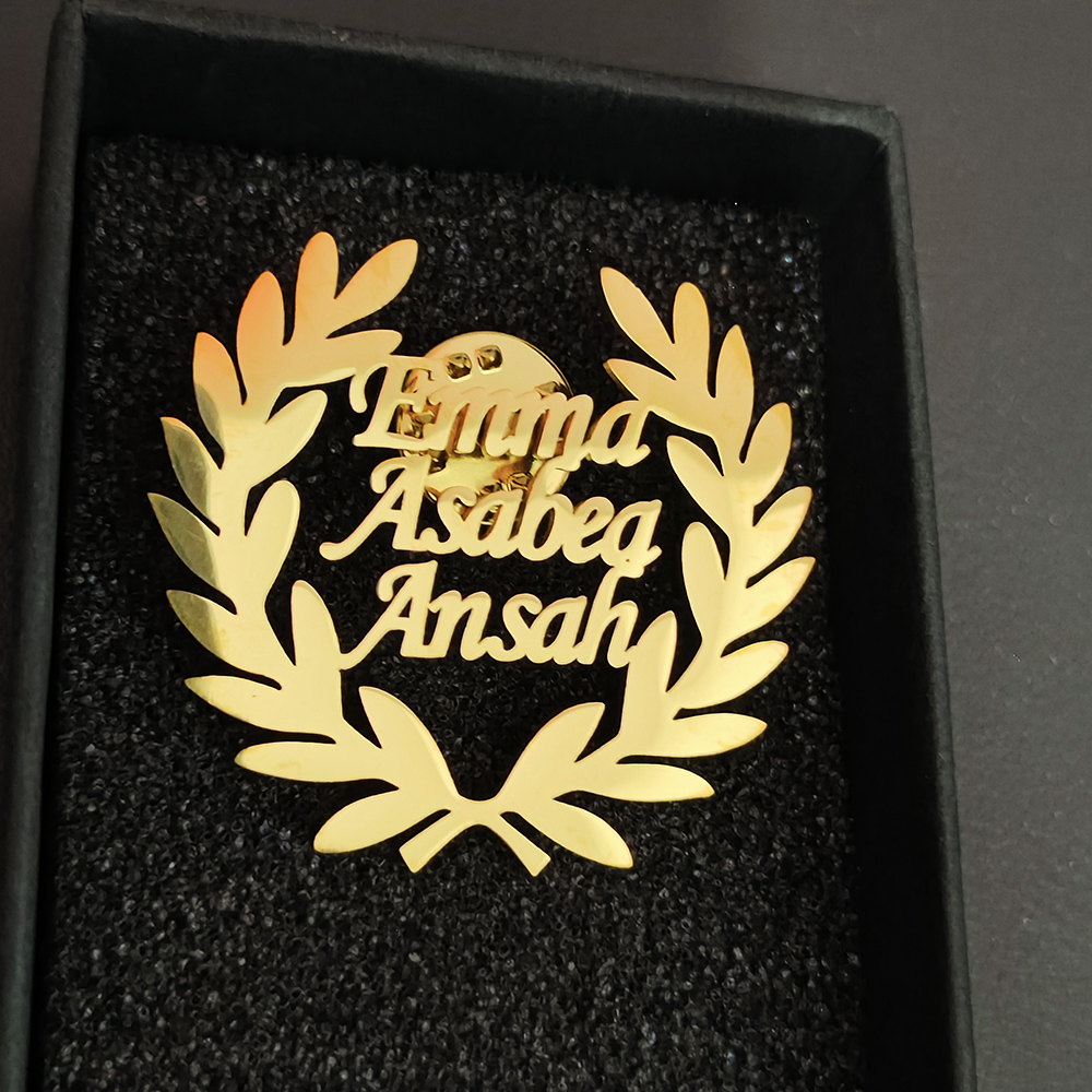 Customized Men Women Name Lett - Men Accessories Brooch 评论和价格