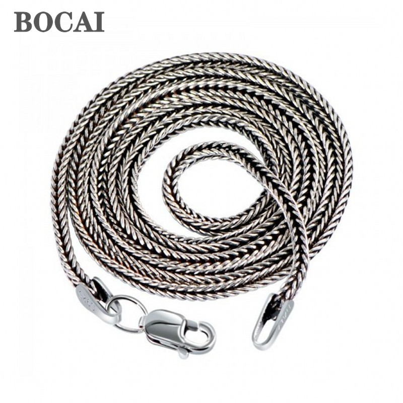 BOCAI Real S925 Silver Jewelry - Men Accessories Singapore 评论和价格