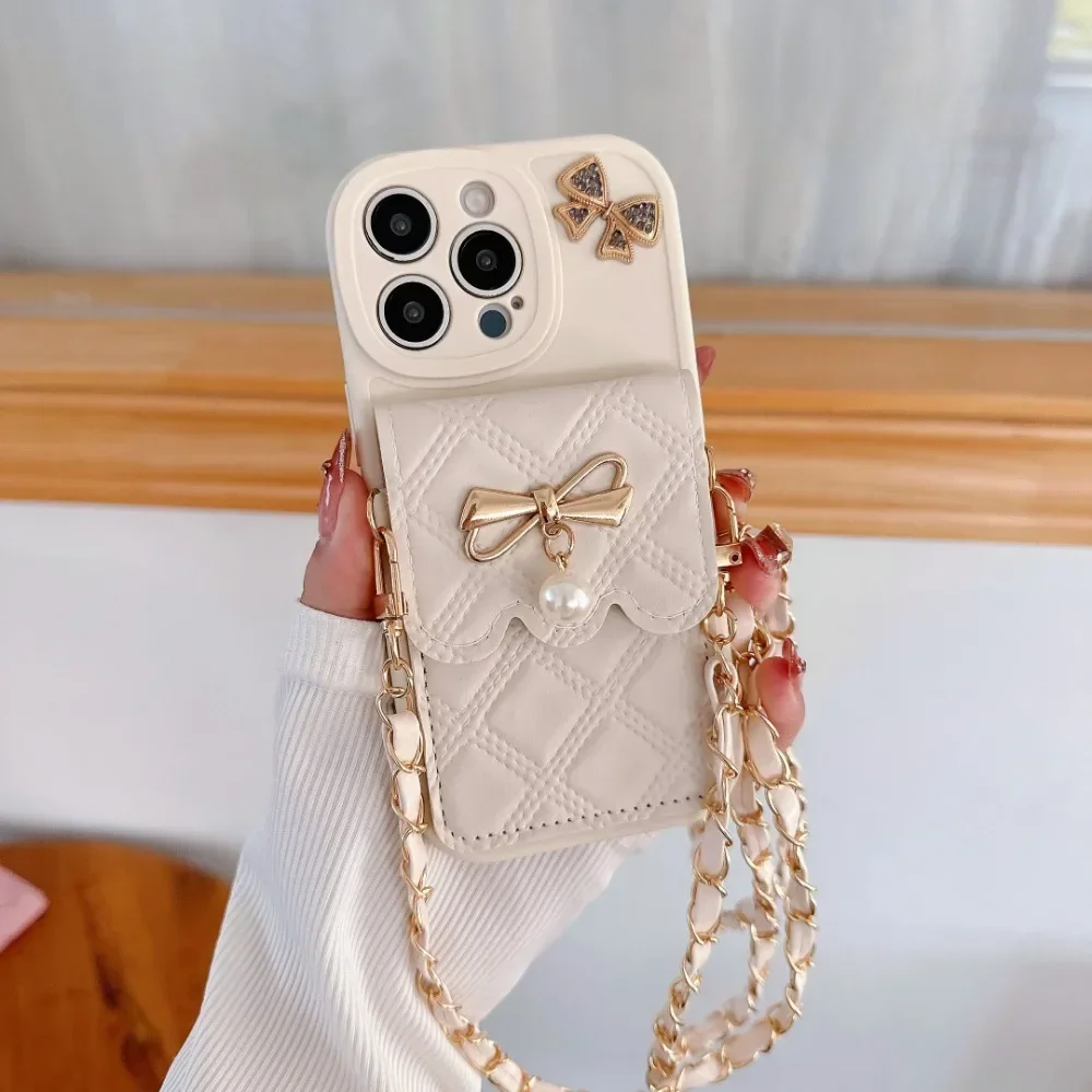 3D Bowknot Crossbody Card Hold - Phone Wallet Combo 评论和价格