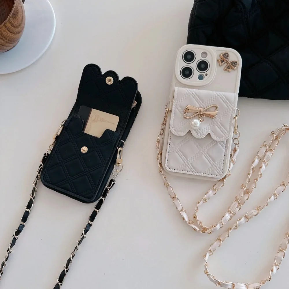 3D Bowknot Crossbody Card Hold - Phone Wallet Combo 评论和价格