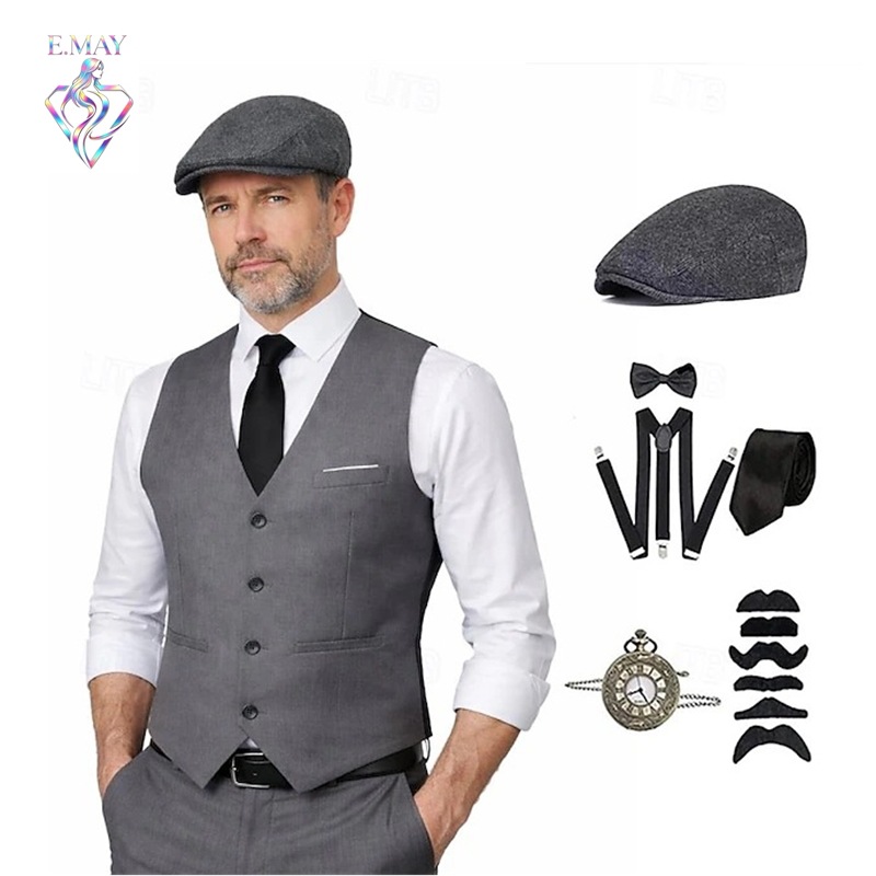 plus size Men 1920s Roaring Ga - Men'S Accessories Vintage 评论和价格