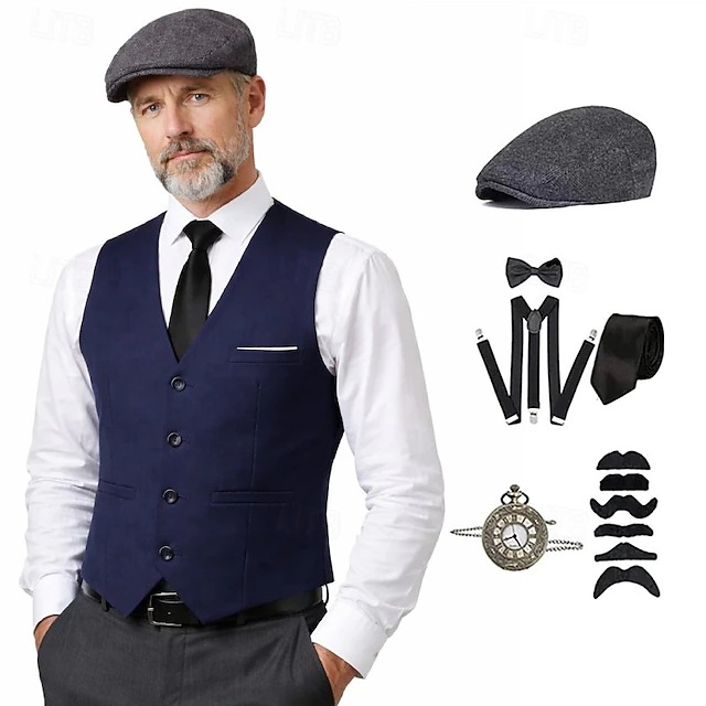 plus size Men 1920s Roaring Ga - Men'S Accessories Vintage 评论和价格