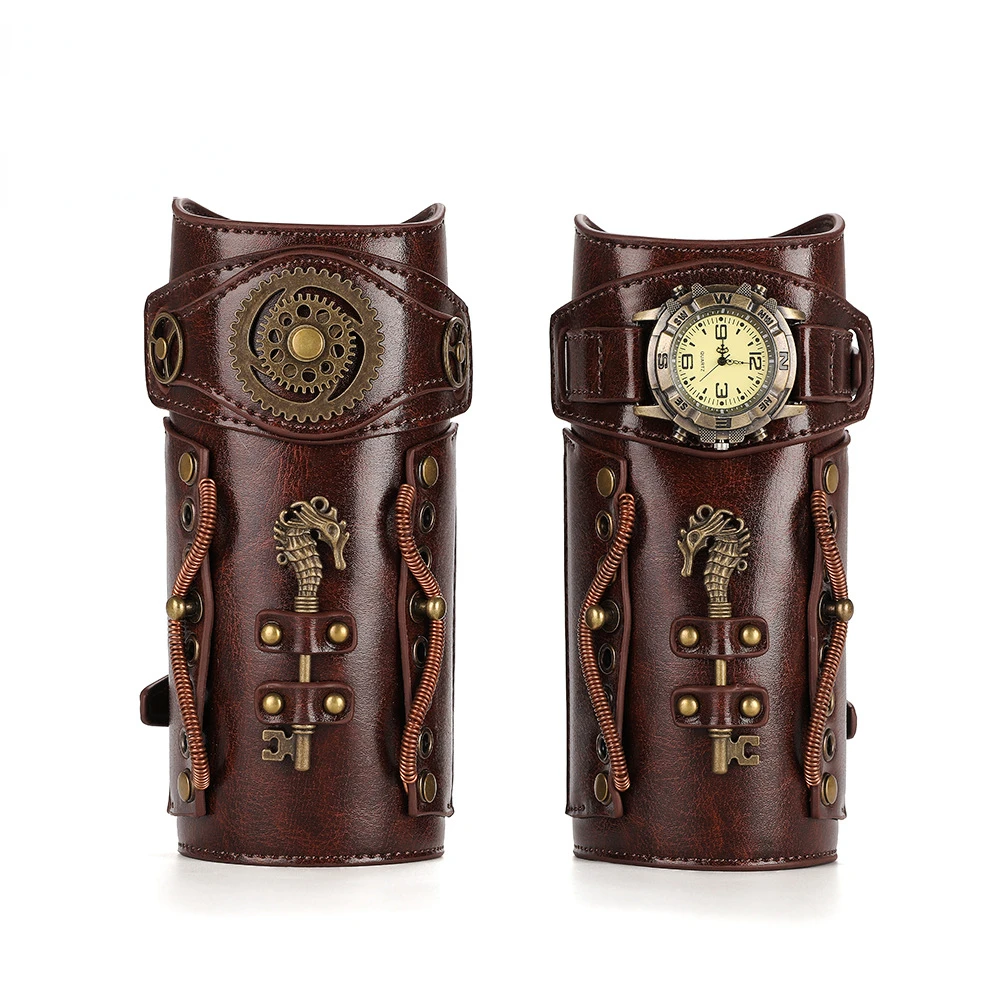 Steampunk Men Clock Gear Armor - Men Accessories Wrist 评论和价格