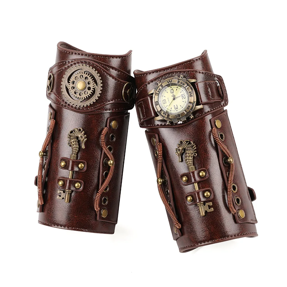 Steampunk Men Clock Gear Armor - Men Accessories Wrist 评论和价格