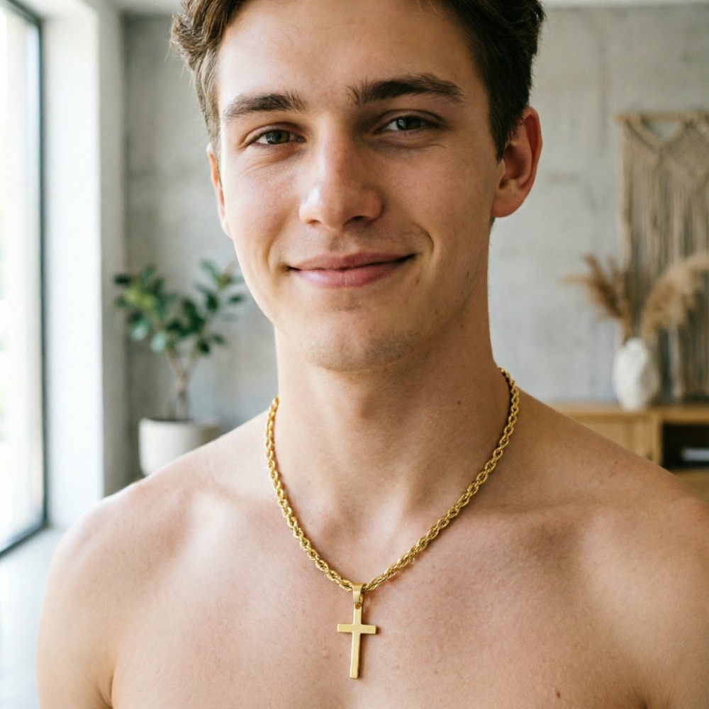 New Fashion Cross Pendant Neck - Men Accessories Singapore 评论和价格