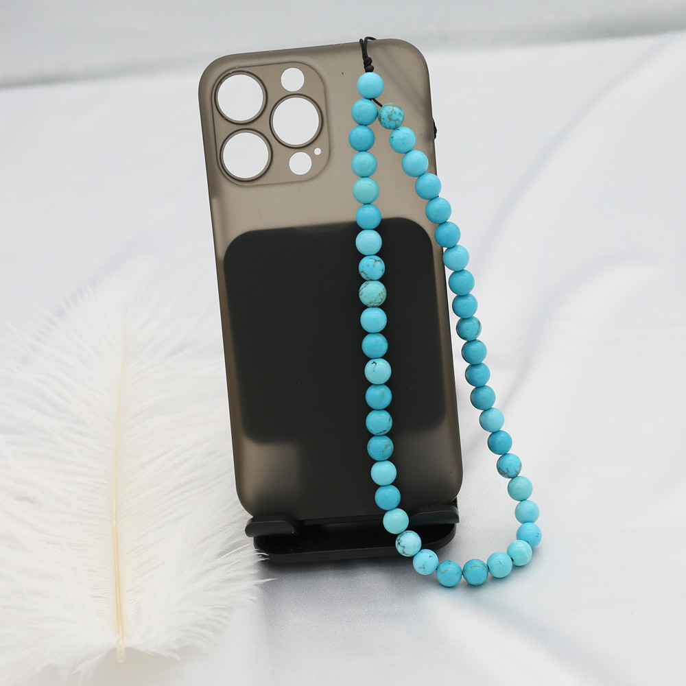 8MM Blue Turquoise Beaded Mobi - Men'S Accessories Vintage 评论和价格
