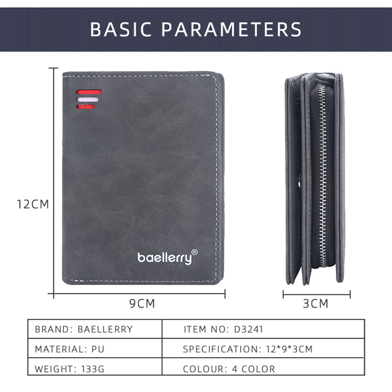 Baellerry New Short Men Wallet - Coin Holder Men 评论和价格