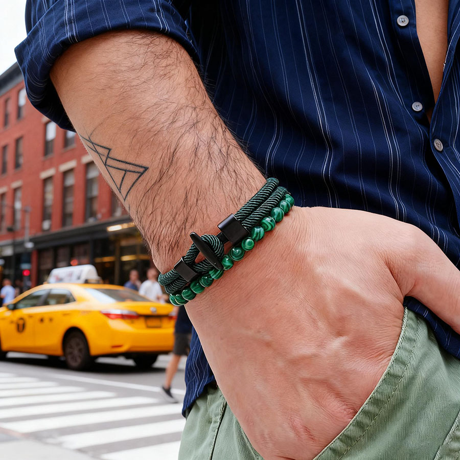 Unique Anchor 2Pcs Man Bracele - Men Accessories Wrist 评论和价格