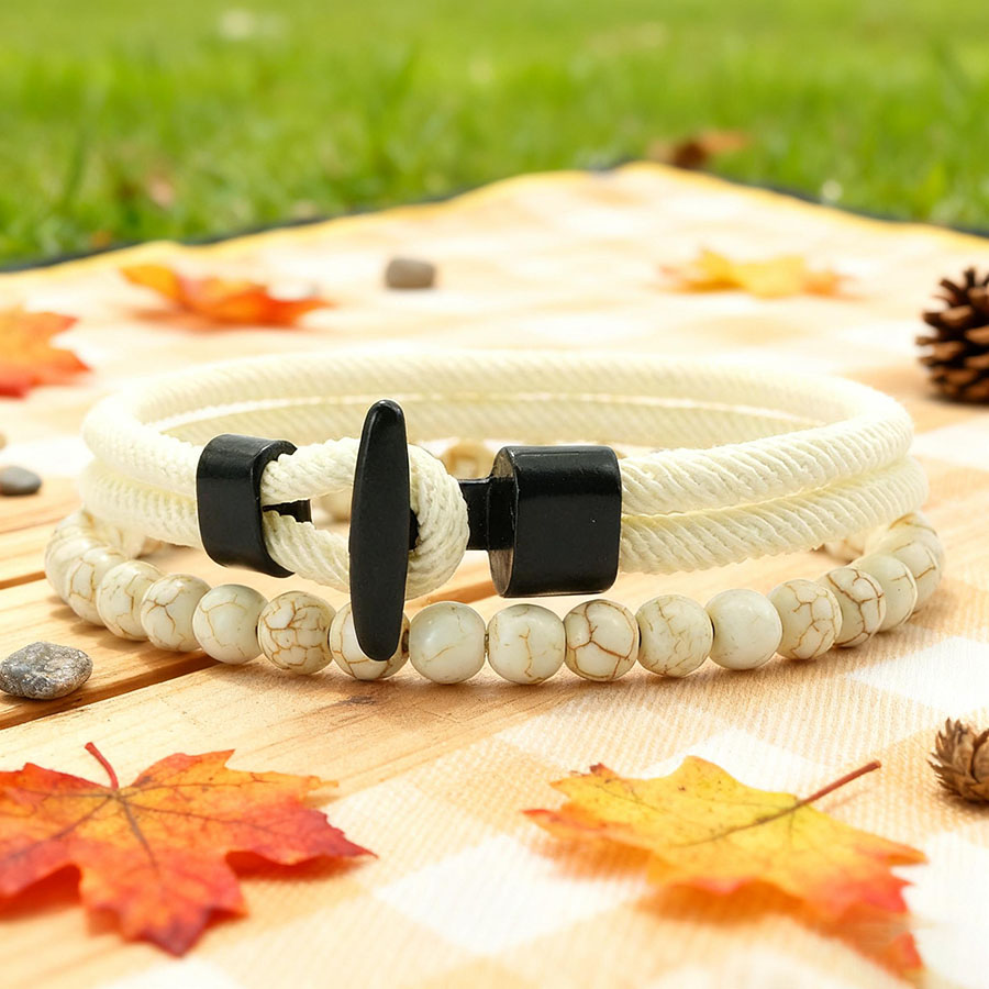Unique Anchor 2Pcs Man Bracele - Men Accessories Wrist 评论和价格