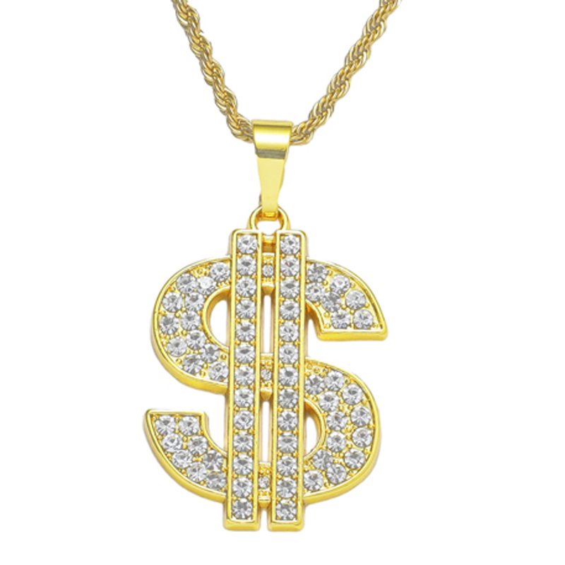 Dollar Sign Necklace 80s 90s C - Men Accessories Singapore 评论和价格