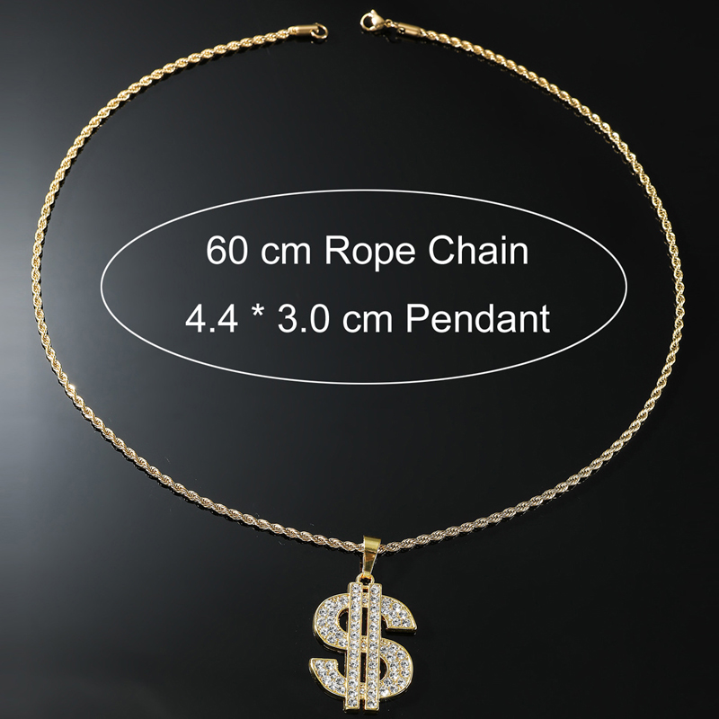 Dollar Sign Necklace 80s 90s C - Men Accessories Singapore 评论和价格