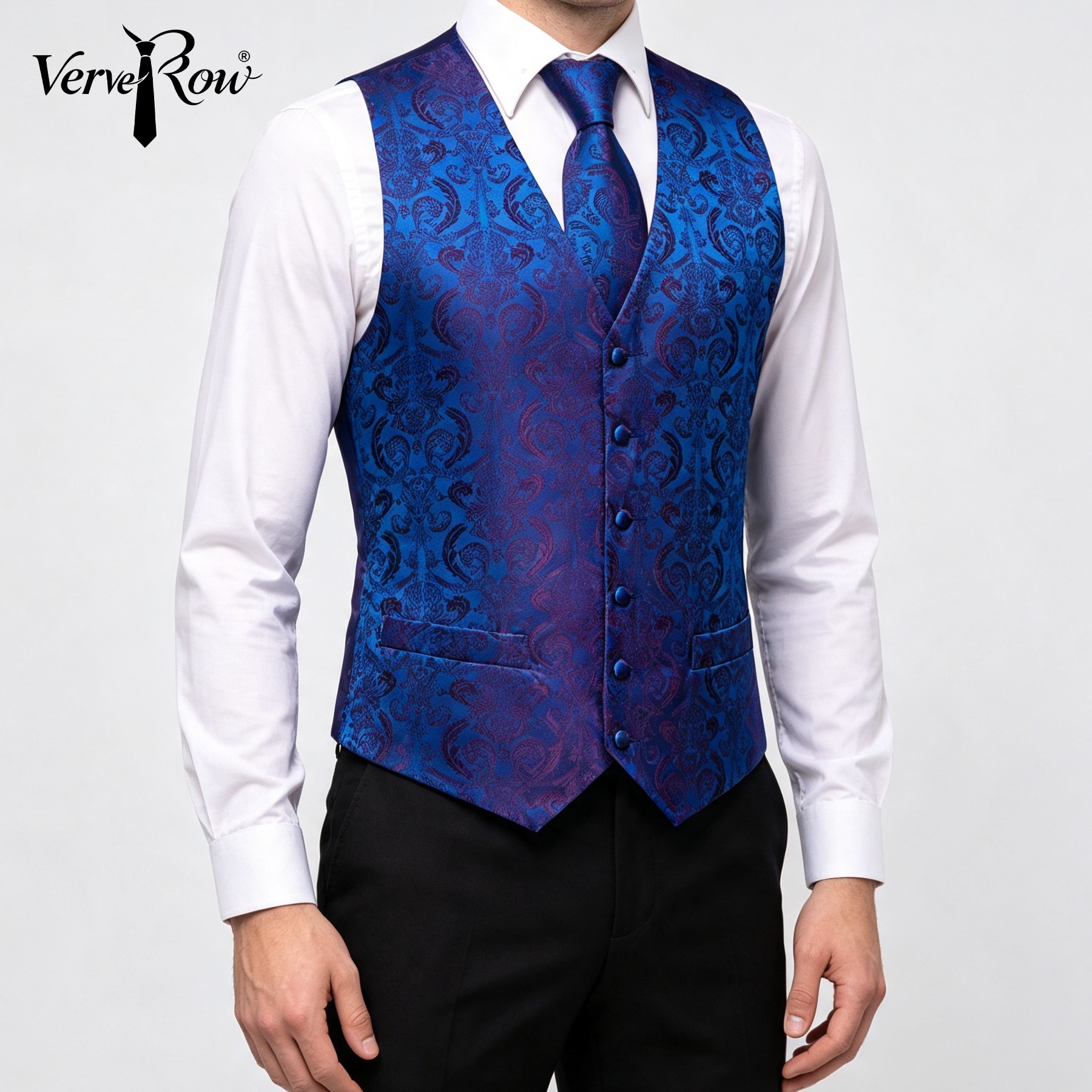 Vest Tie Pocket Square 3Pcs Bl - Men'S Accessories Office 评论和价格