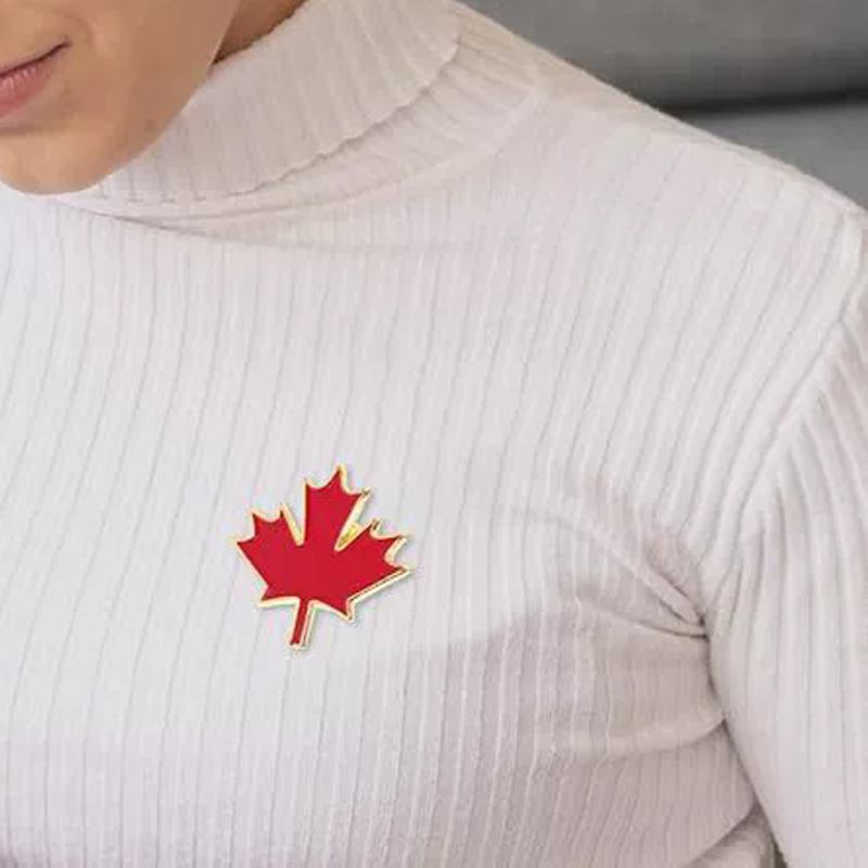 Enameled Red Maple Brooches Ca - Men'S Accessories Canada 评论和价格