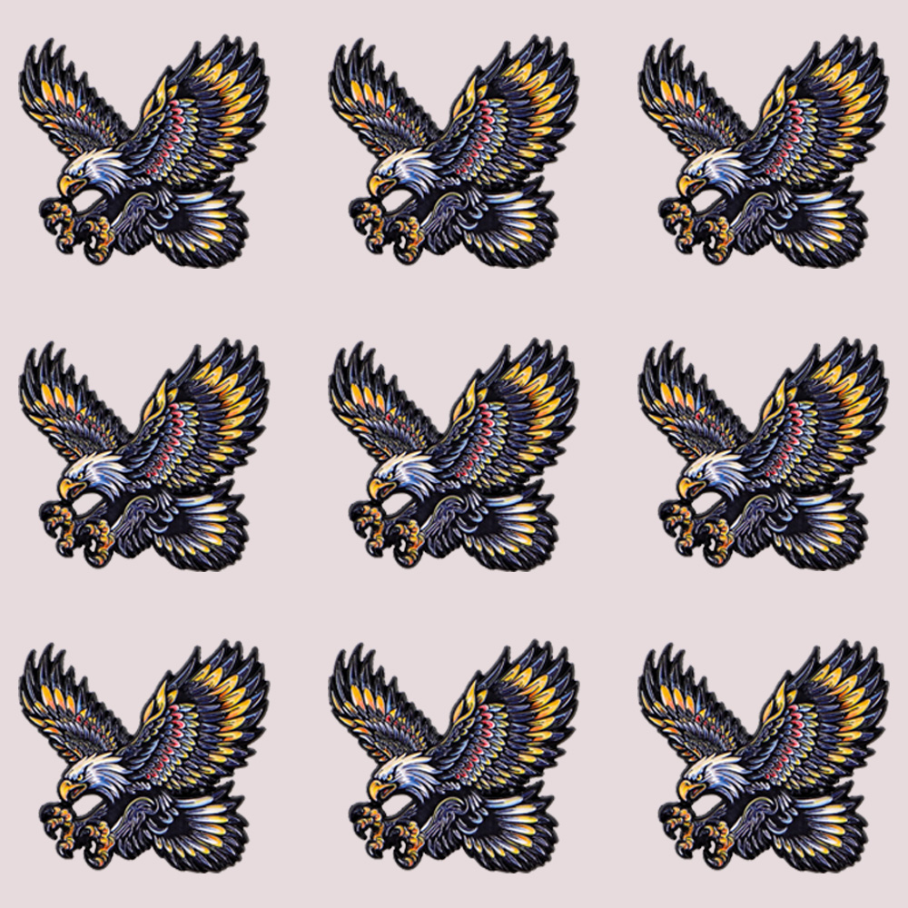 9pcs Flying Eagle Enamel Pin B - Men Accessories Brooch 评论和价格