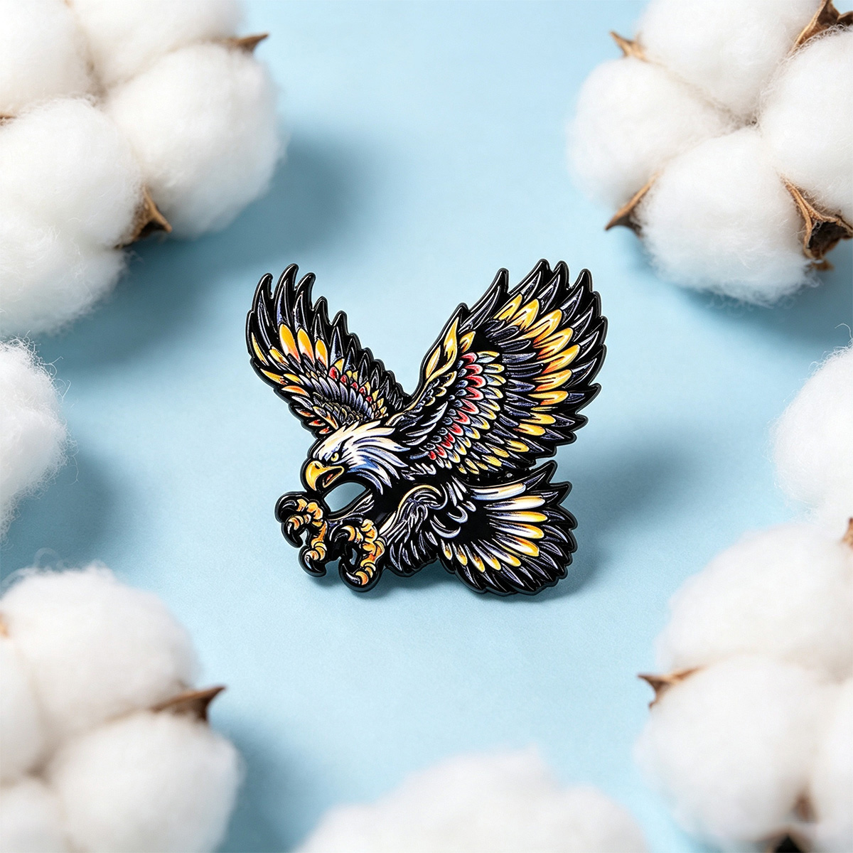 9pcs Flying Eagle Enamel Pin B - Men Accessories Brooch 评论和价格
