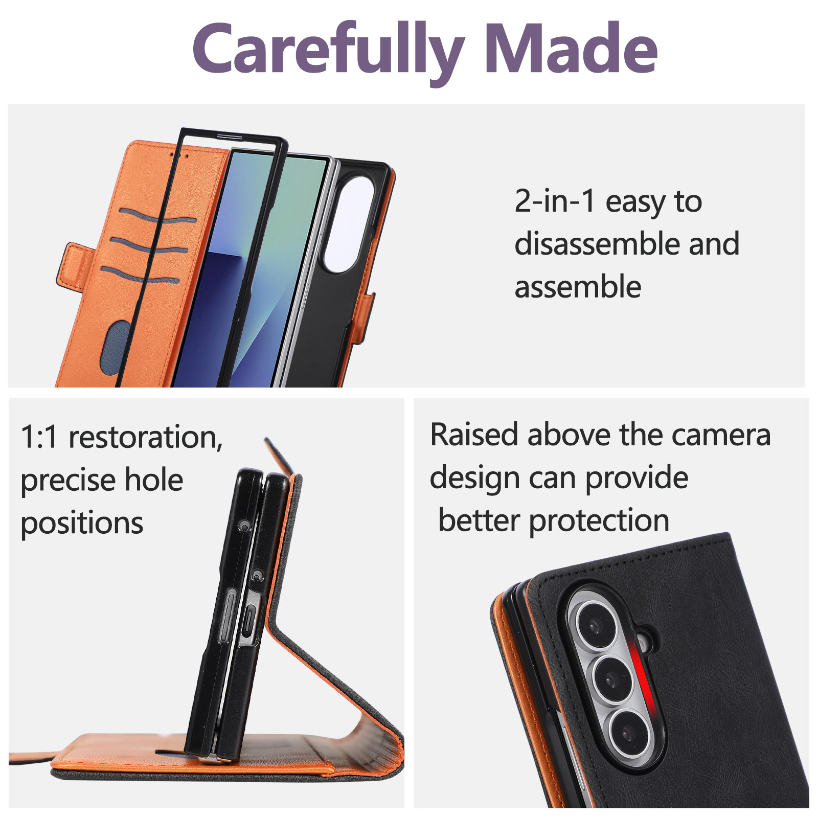 Flip Retro Leather Wallet Phon - Phone Wallet Combo 评论和价格